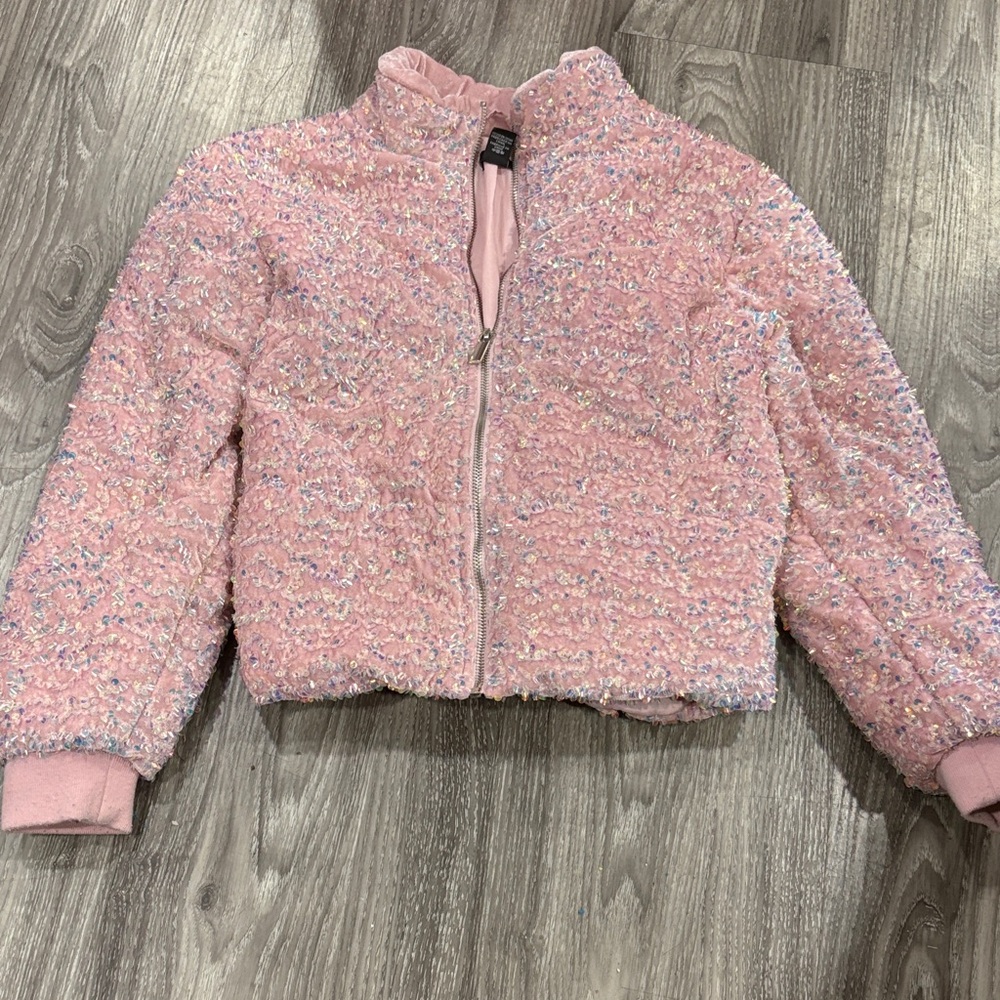 Forever 21 Pink Textured Kids Puffer Jacket
